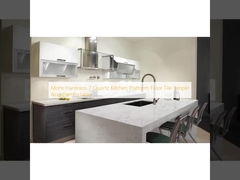 Kekerasan Mohs 7 Kotak Lantai Platform Dapur Kuarsa Dengan Video