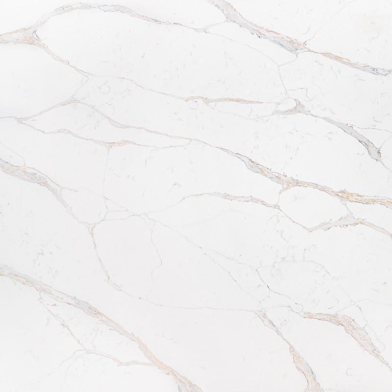 Calacatta Emas Detail Sangat Baik Kuarsa Permukaan 2/3 Cm Kamar Mandi Vanity Kekuatan lentur 40-70