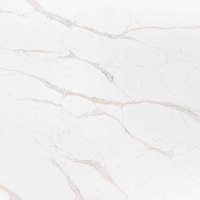 Calacatta Emas Detail Sangat Baik Kuarsa Permukaan 2/3 Cm Kamar Mandi Vanity Kekuatan lentur 40-70