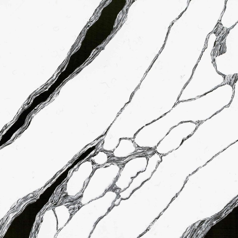 Panda Putih Kuarsa Hitam dan Putih Kekuatan Flexural 40-70 Top Quartz Countertops Bersih tanpa usaha