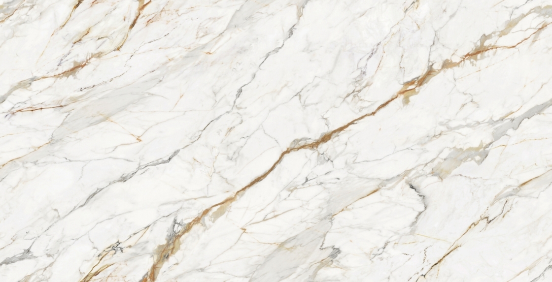 OLC510T Calacatta Gold Batu Cetak Favorit Kontraktor Dan Grosir Slab Teknologi Cetak Inkjet HD